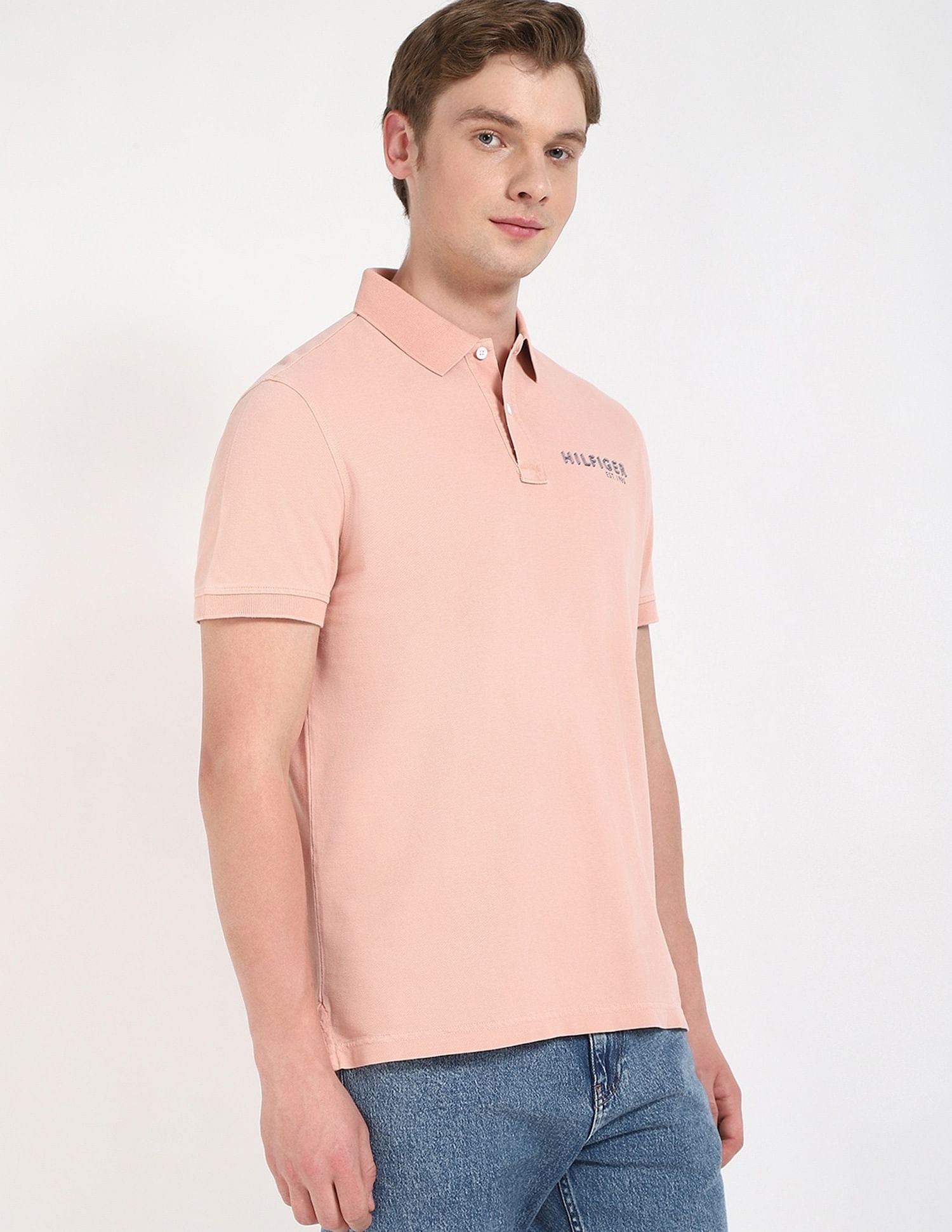 Tommy Hilfiger Solid Regular-Fit Cotton Polo Shirt