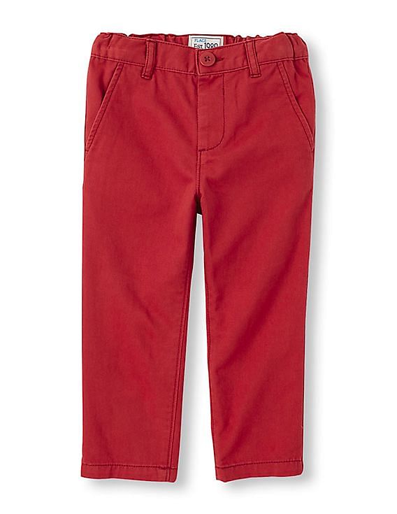 Boys red best sale chino pants