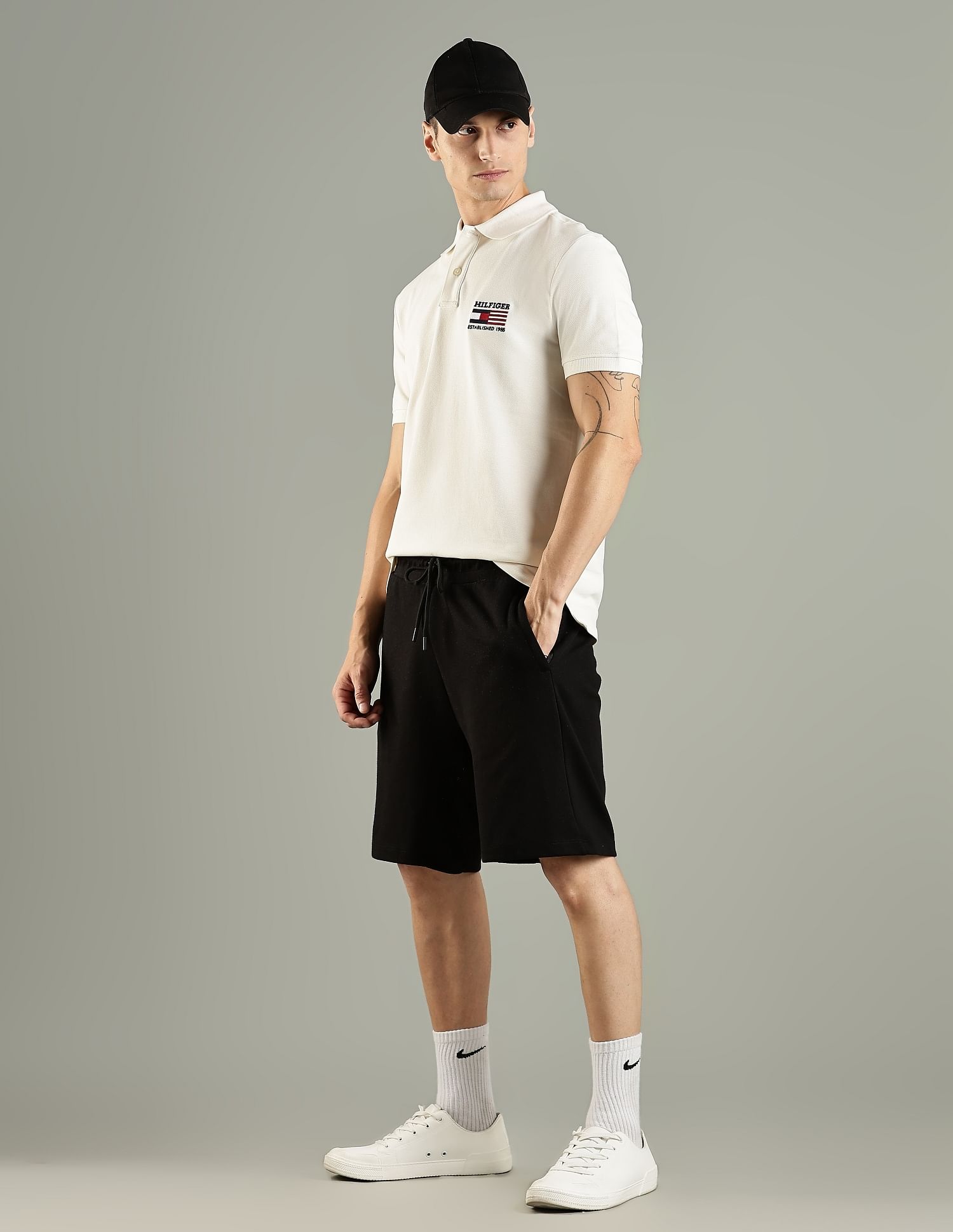 Tommy Hilfiger Solid Regular Fit Cotton Polo T-Shirt
