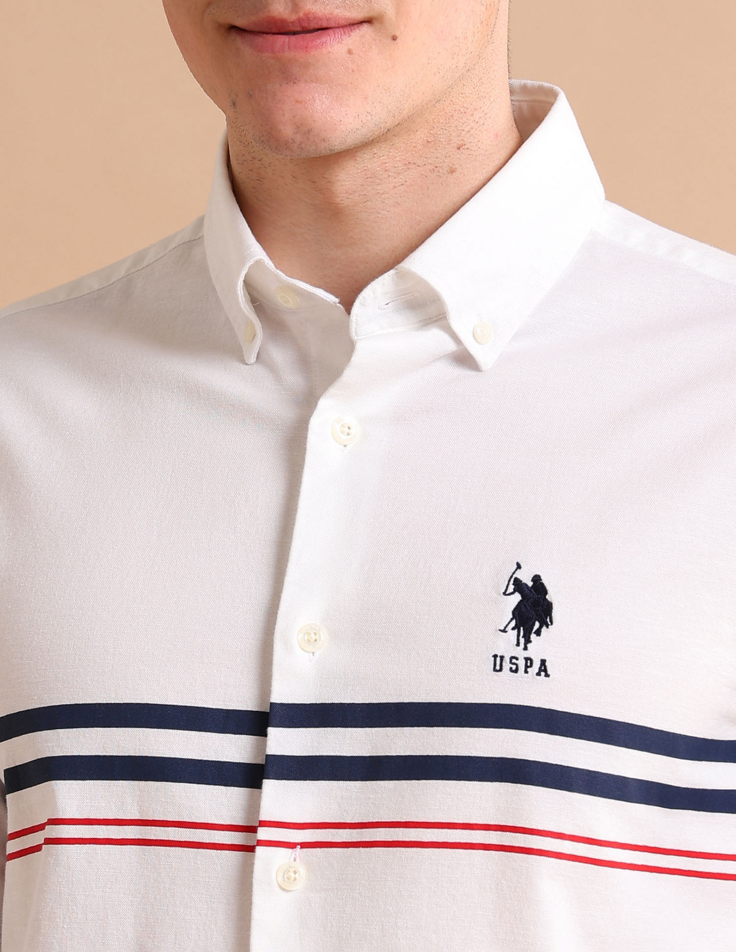 Buy U.S. Polo Assn. Engineered Oxford Shirt - NNNOW.com