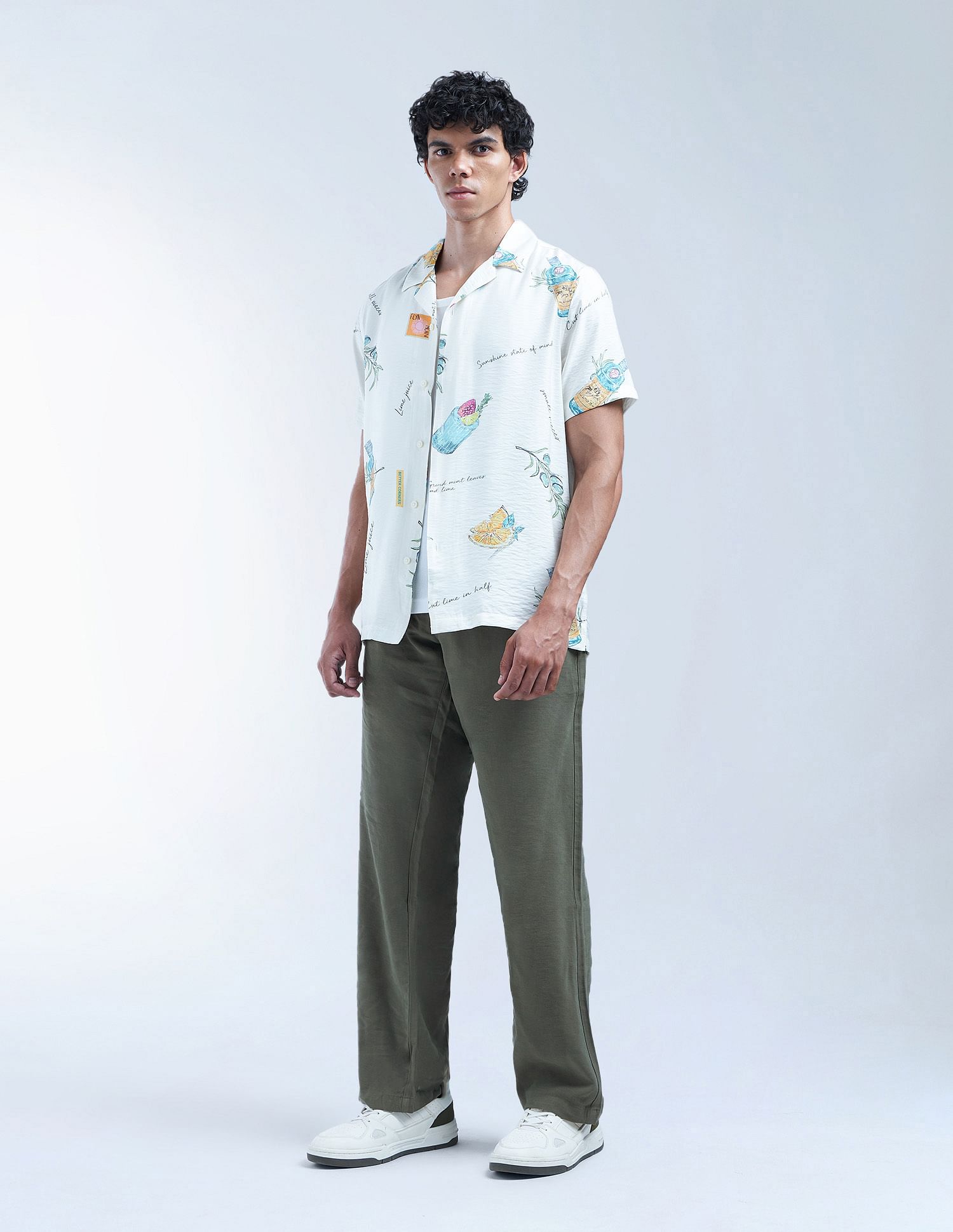 Flying Machine Solid Cobain Loose Fit Chinos