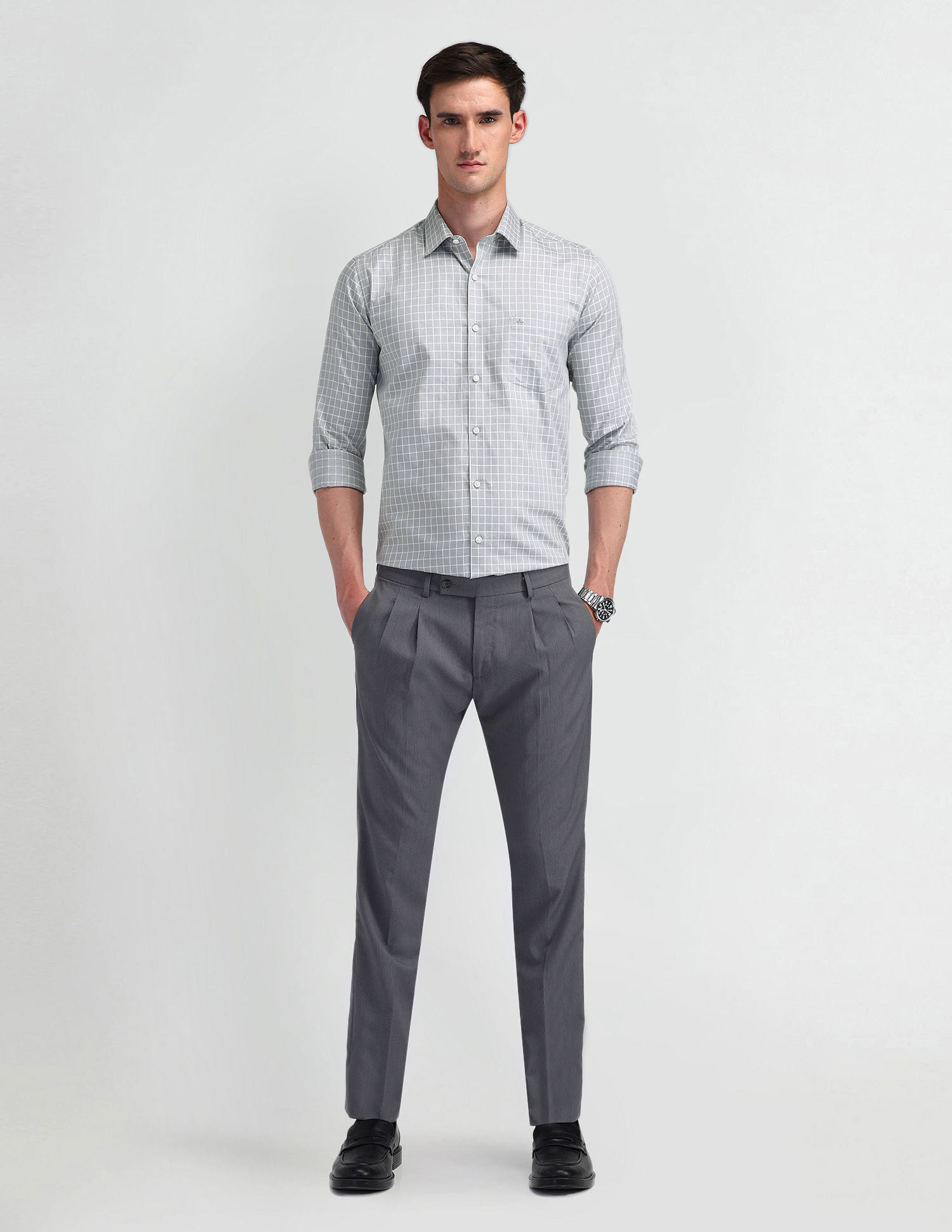 Arrow Windowpane Checked Dobby Shirt