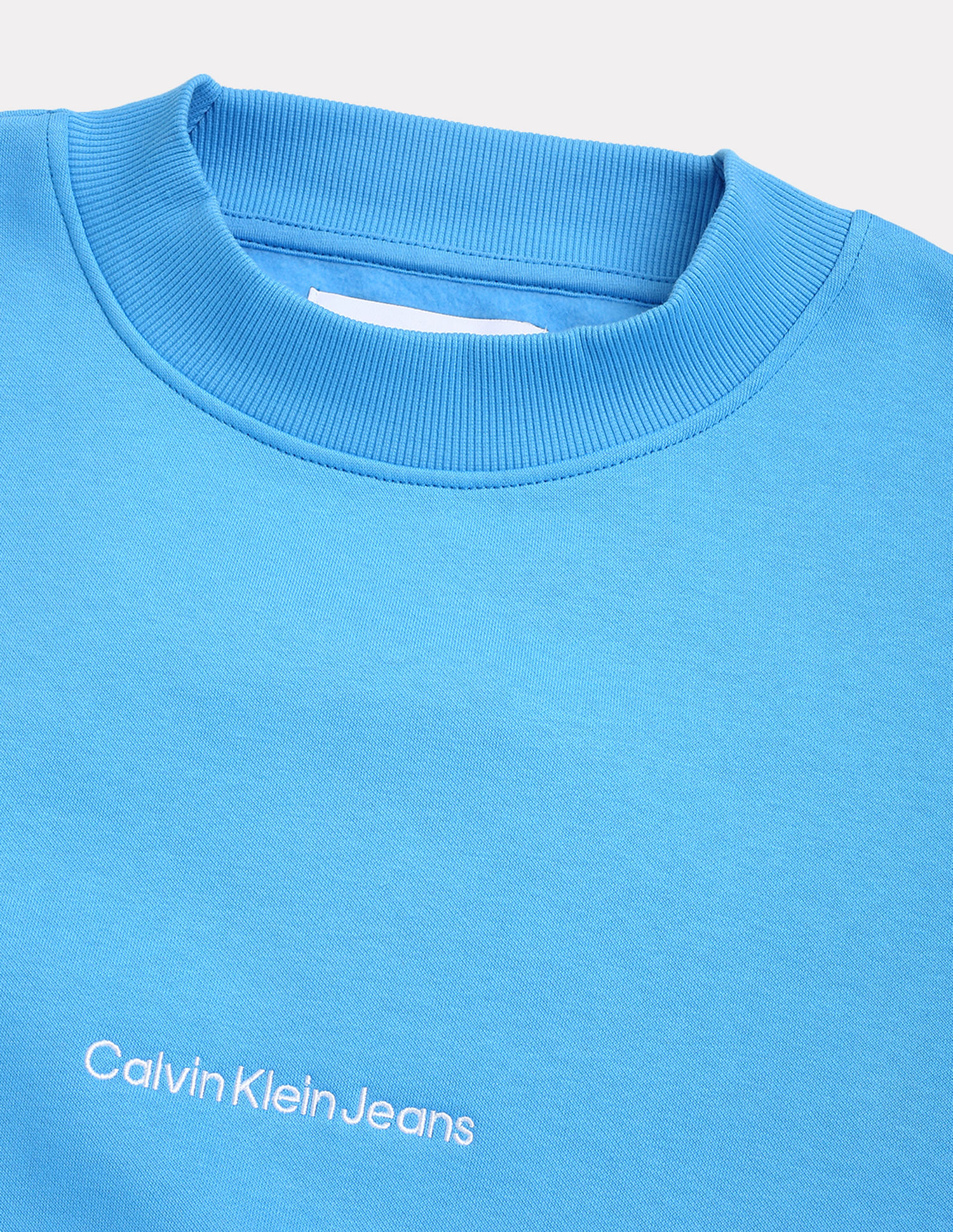 Calvin Klein Institutional Logo Mock Neck Sweatshirt