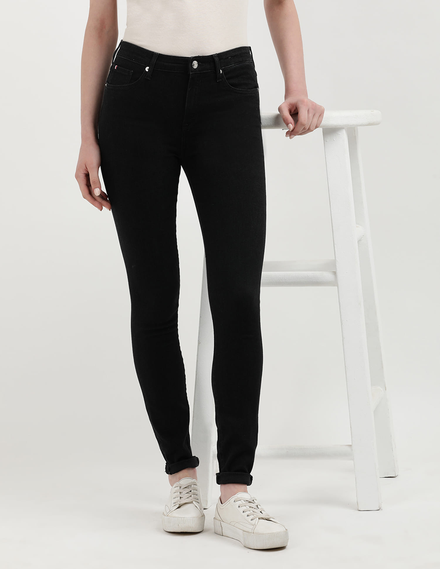 Buy Tommy Hilfiger Como Skinny Raw Black Jeans