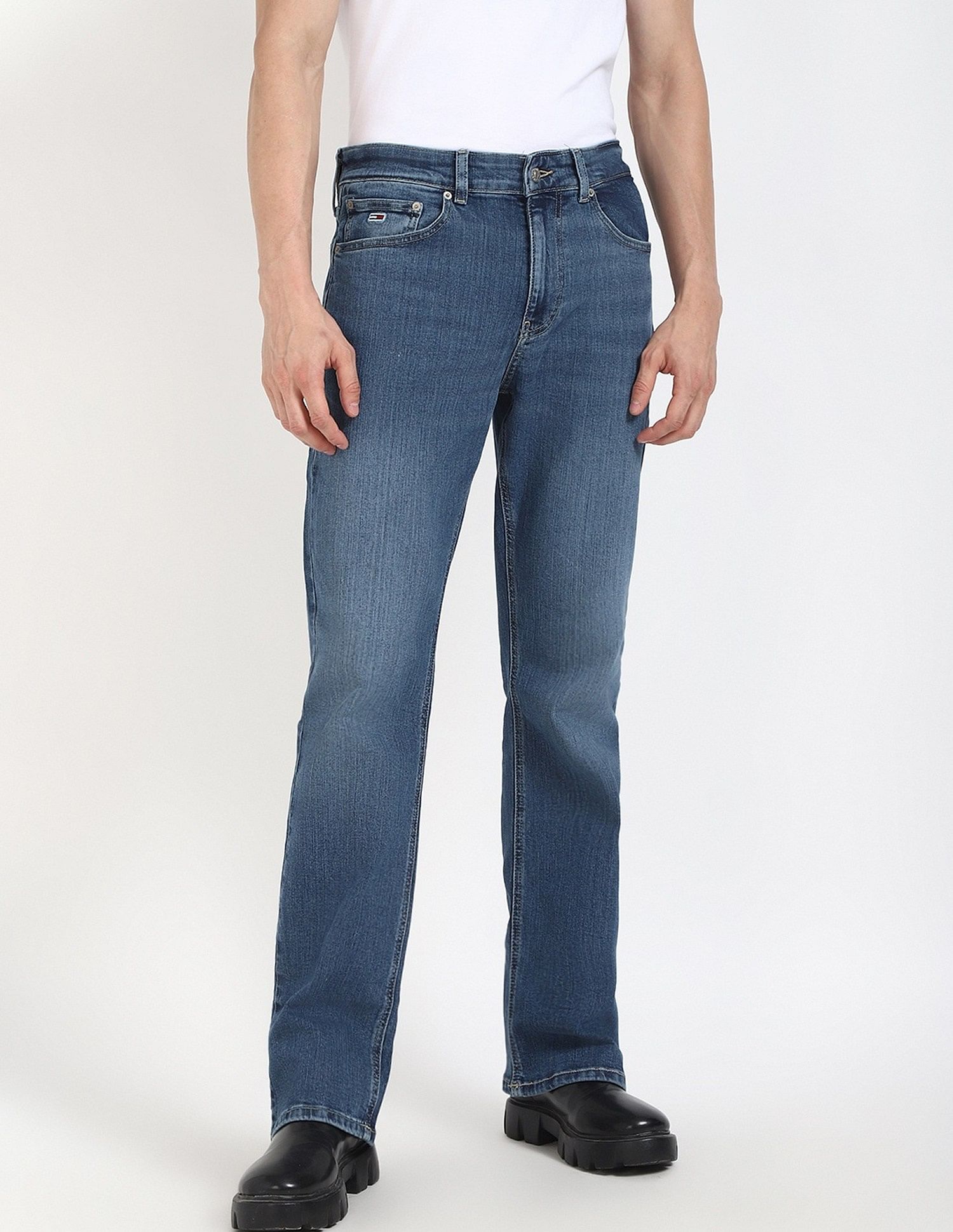 Tommy Hilfiger Light-Wash Slim-Fit Low-Rise Jeans