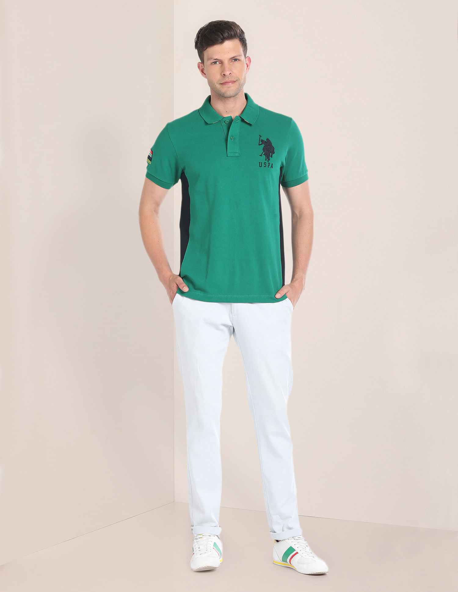 U.S. Polo Assn. Appliqued Slim Fit Polo Shirt