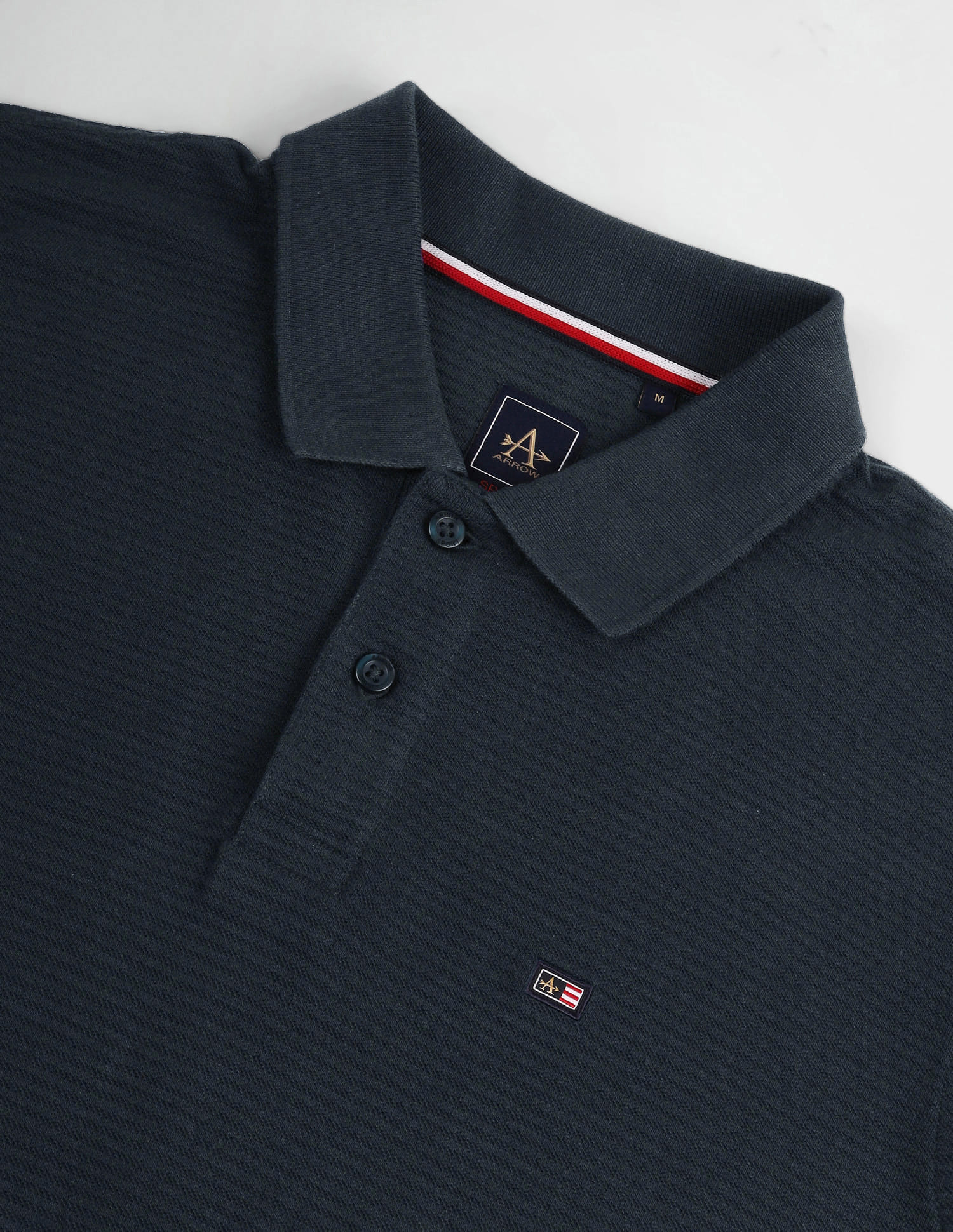 Buy Arrow Sports Self Design Cotton Polo Shirt - NNNOW.com