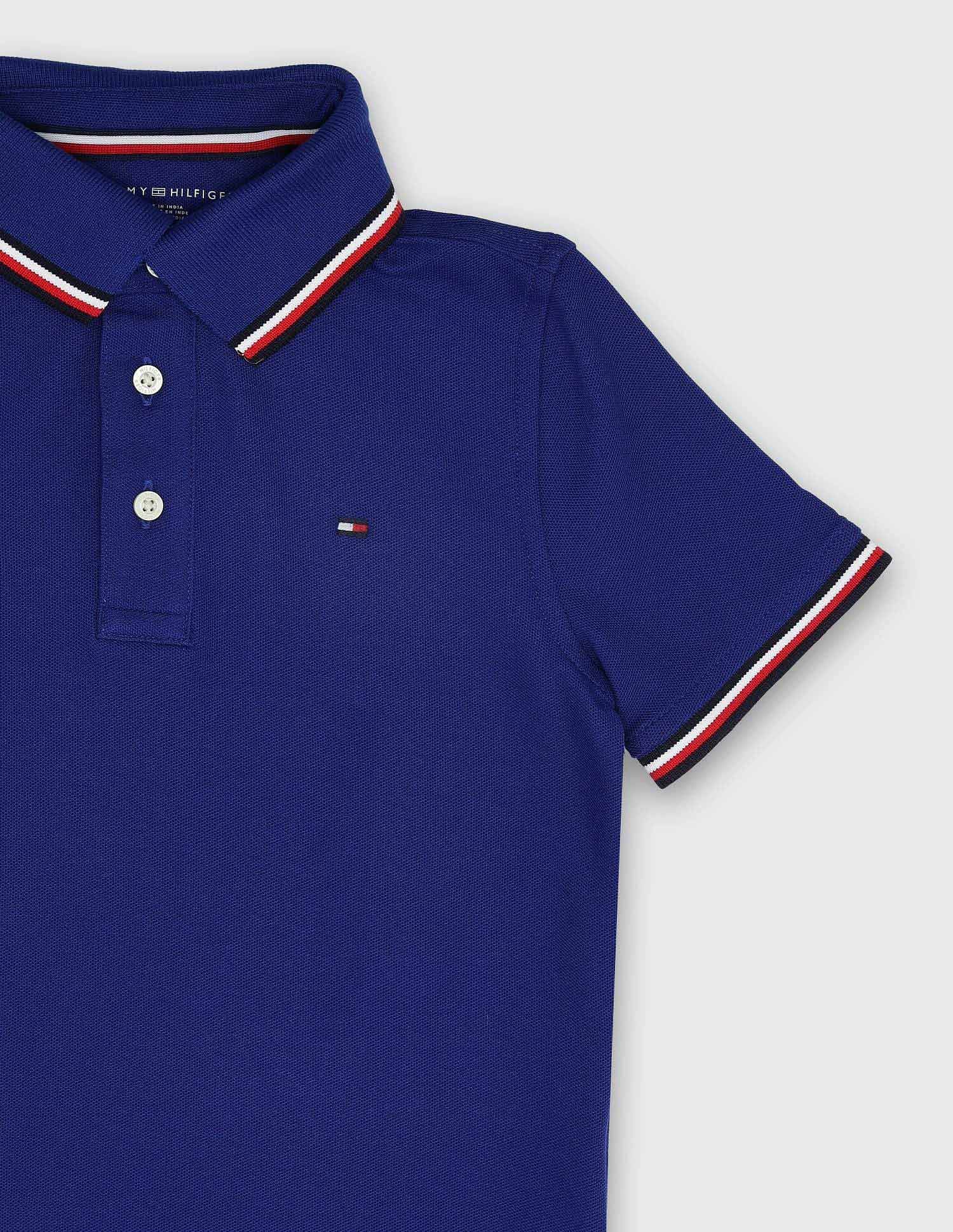 Tommy Hilfiger Kids Boys Solid Regular-Fit Cotton Polo Shirt