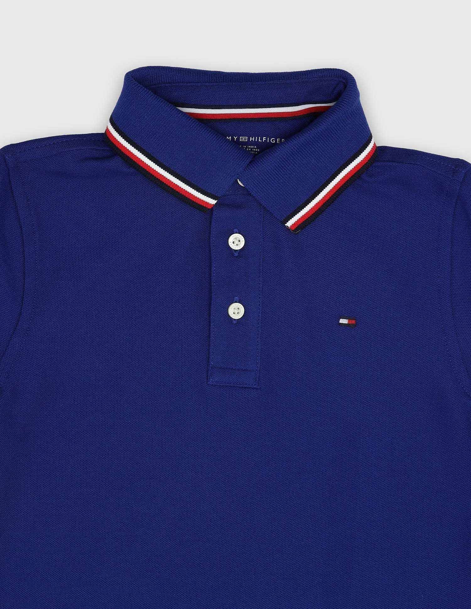 Tommy Hilfiger Kids Boys Solid Regular-Fit Cotton Polo Shirt