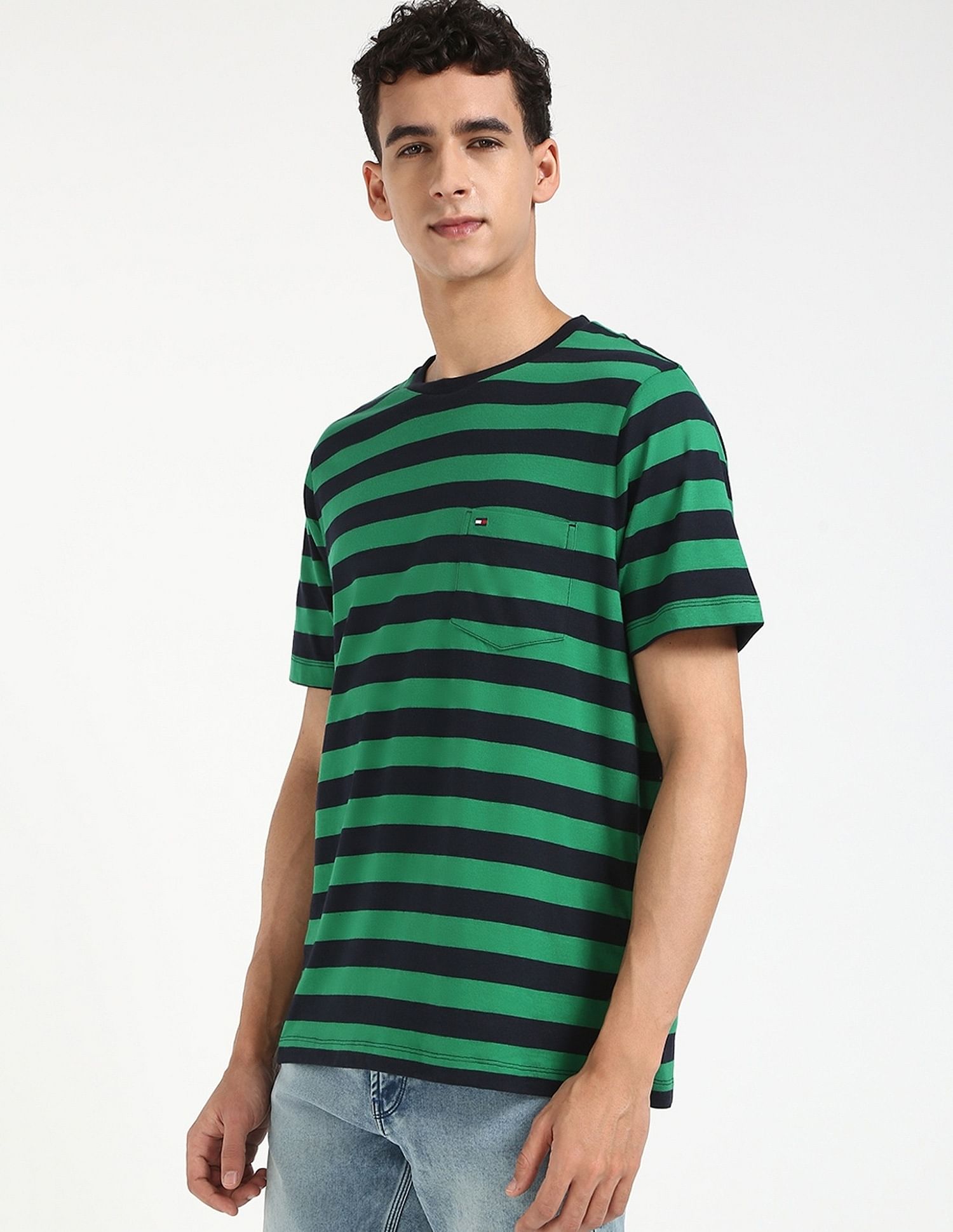 Tommy Hilfiger Striped Regular-Fit Cotton T-Shirt