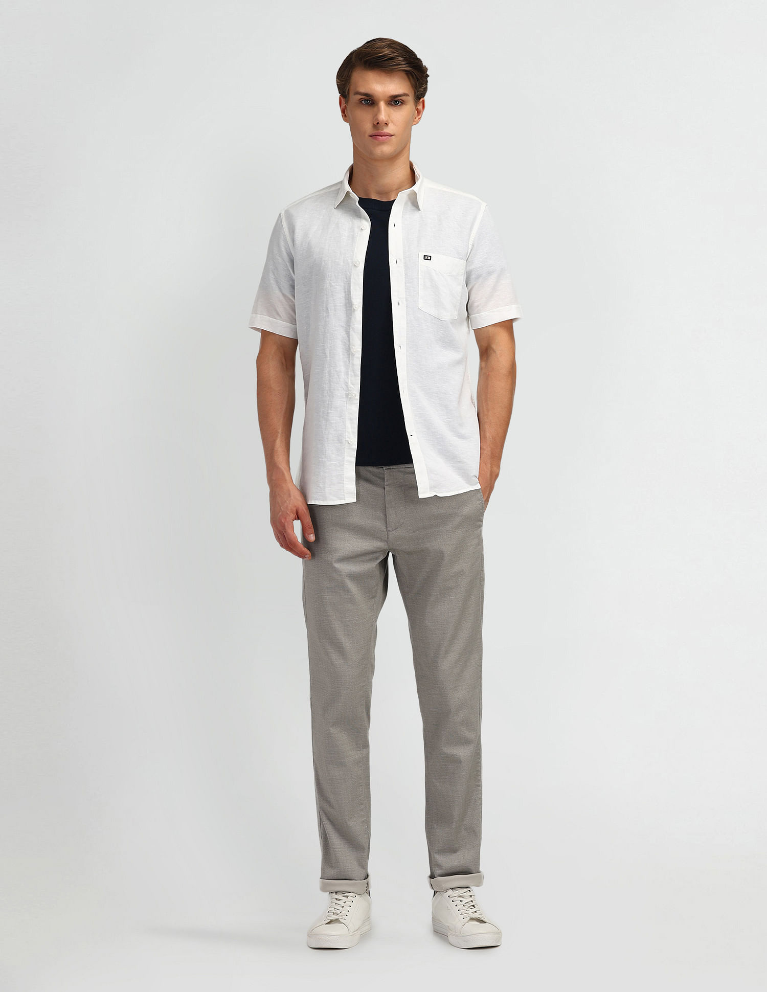 Arrow Sport Slim Fit Satin Trousers