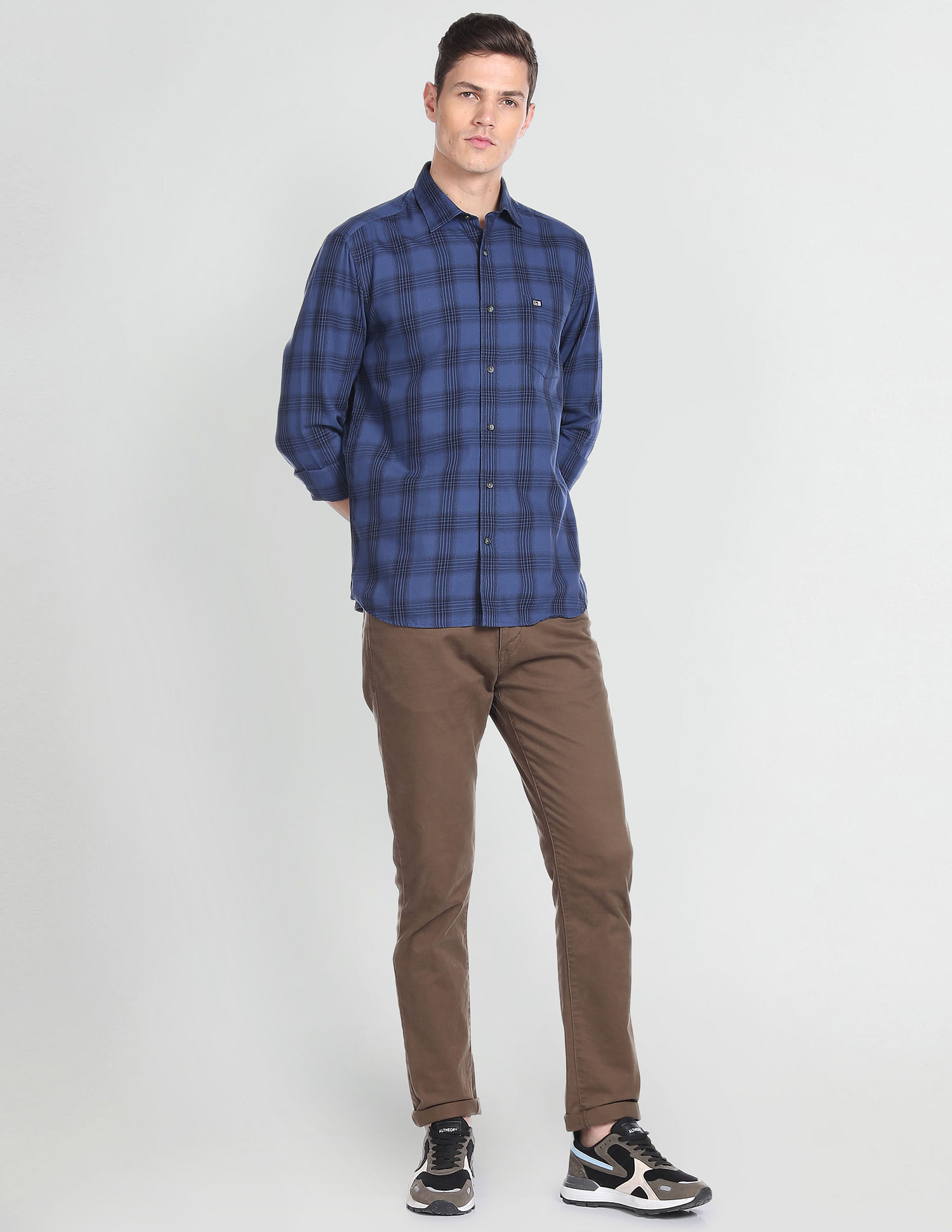 Arrow Sports Dupplin Check Slim Fit Shirt
