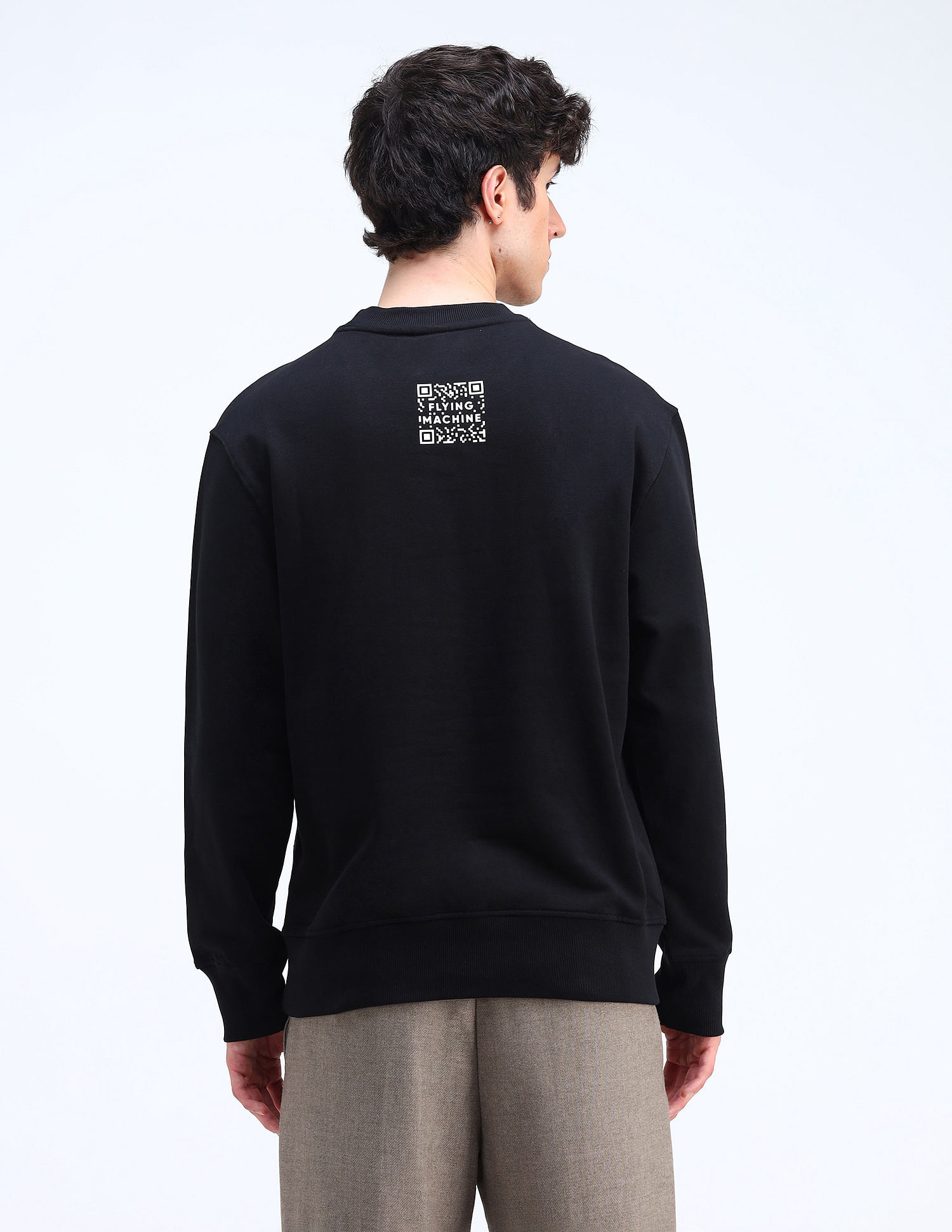 Flying Machine Relaxed Fit Printed Sweatshirt