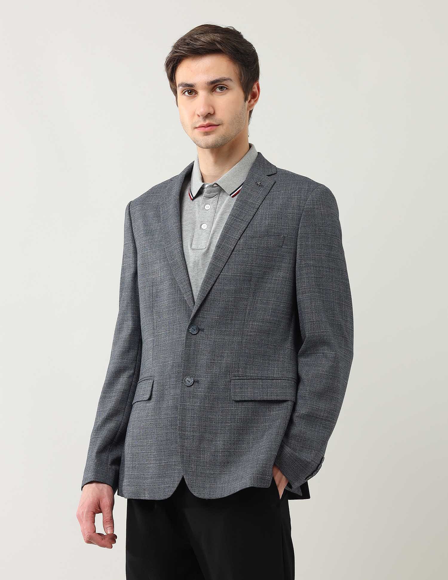 Arrow Zero Calorie Slim Fit Textured Blazer