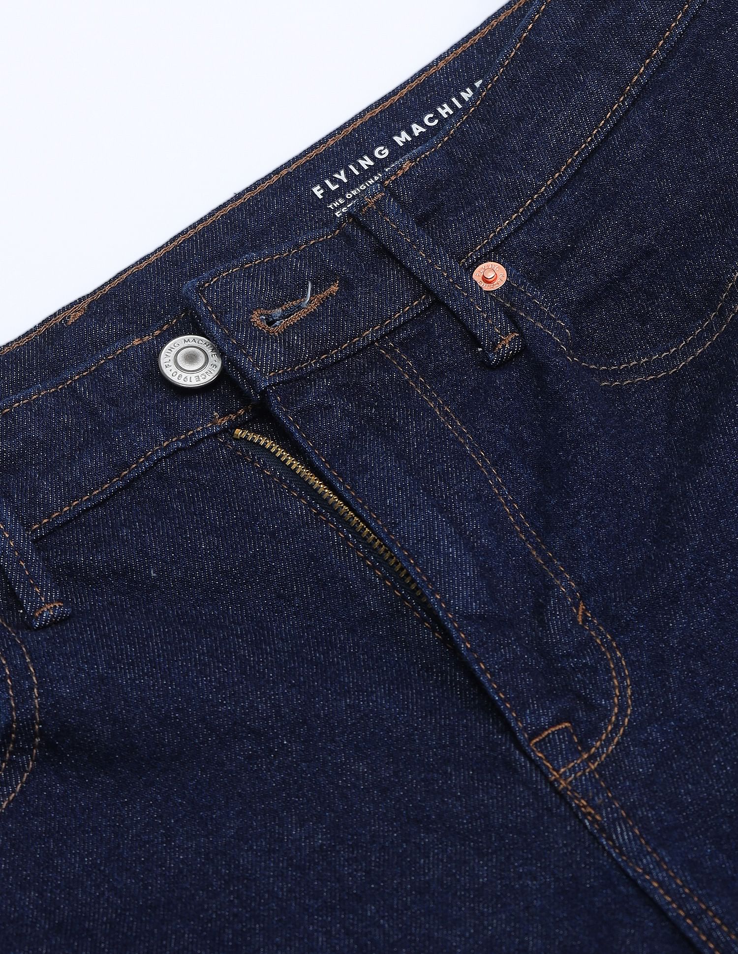 Flying Machine Slash Slim Tapered Fit Jeans