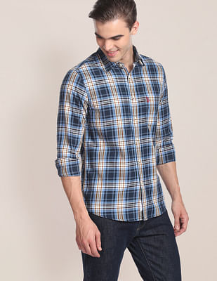 U S Polo Assn Tartan Check Twill Casual Shirt