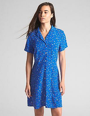 gap button front dress