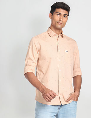 Arrow Sports Geometric Print Cotton Casual Shirt