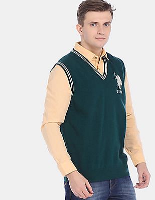 us polo sleeveless sweater