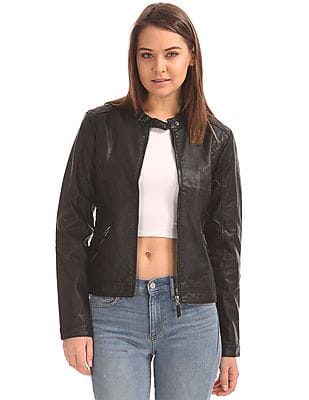 women's polo leather jacket