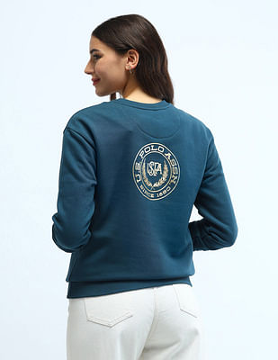 U S Polo Assn Women Hd Print Regular Fit Sweatshirt