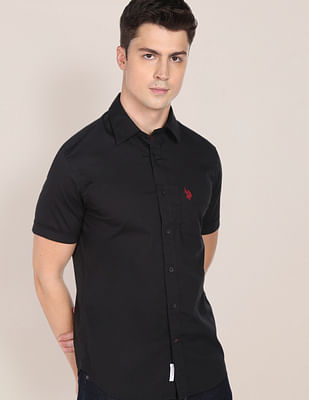 U S Polo Assn Short Sleeve Slim Casual Shirt