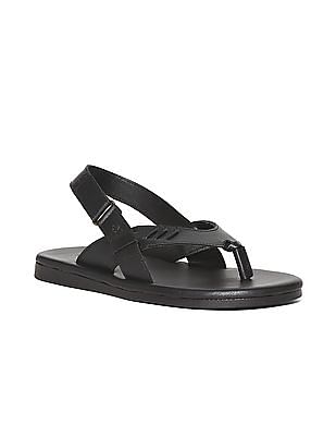 Arrow Men Black Marcus Ankle Strap Sandals