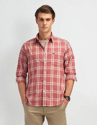 Arrow Sport Midscale Checked Slim Fit Shirt