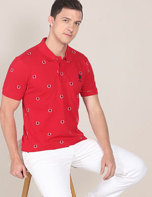 U S Polo Assn Heritage Print Polo Shirt