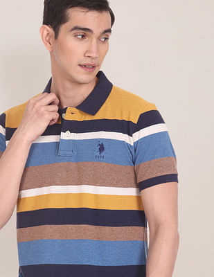 U S Polo Assn Horizontal Stripe Polo Shirt