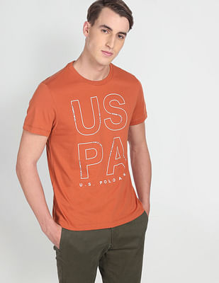 U S Polo Assn Denim Co Crew Neck Brand Print Cotton T-Shirt