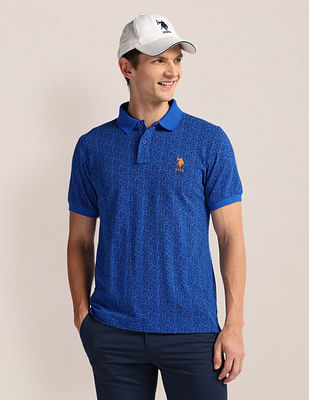 U S Polo Assn Floral Print Slim Fit Polo Shirt