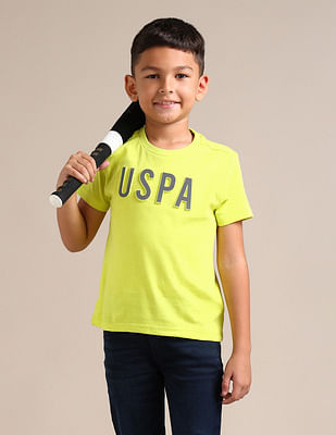 U S Polo Assn Kids Boys Crew Neck Printed T-Shirt