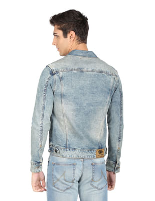 ジャケット・アウター WASHED LIGHTWEIGHT DENIM JACKET Amazon.com: Catzilla Graphic Light Washed Men's Denim Jacket