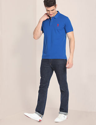 U S Polo Assn Pure Cotton Slim Fit Polo Shirt