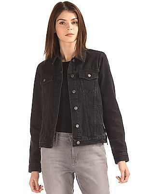 gap womens black denim jacket