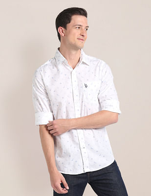 U S Polo Assn Premium Cotton Printed Casual Shirt