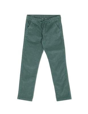 U S Polo Assn Kids Mid Rise Solid Corduroy Trousers