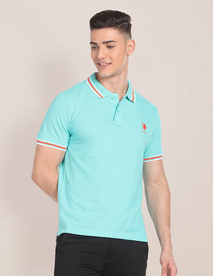 U S Polo Assn Tipped Collar Slim Fit Polo Shirt