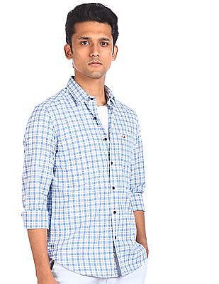 U S Polo Assn Denim Co Cotton Check Casual Shirt