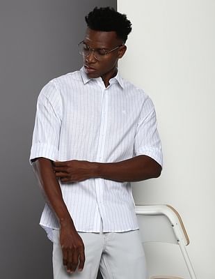 Calvin Klein Jeans Linen Dobby Stripe Shirt