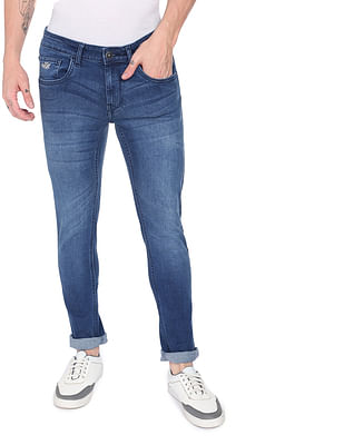 Flying Machine Mid Rise Stone Wash Jeans