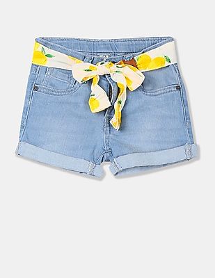 light colored jean shorts