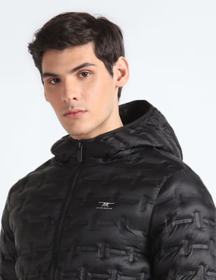 Buy Flying Machine Solid Thermo Tech Hooded Jacket - NNNOW.com
