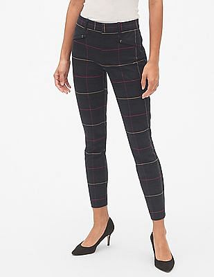 gap plaid skinny ankle pants