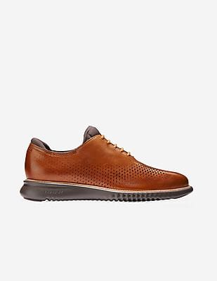 Buy Cole Haan Men Tan 2.ZERØGRAND Lined Laser Wingtip Oxford