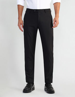 Arrow Slim Fit Solid Trousers