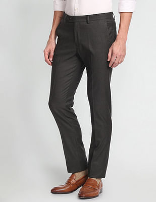 Arrow Solid Dobby Formal Trousers