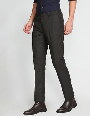 Arrow Tailored Regular Fit Dobby Formal Trousers