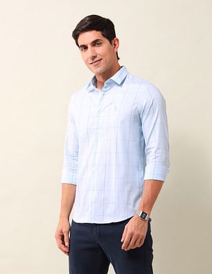 U S Polo Assn Windowpane Checked Tailored Fit Shirt